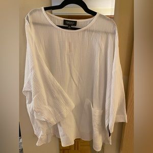 Jones & Co Jones New York White Blouse/Tunic 2X, BRAND NEW WITH TAGS